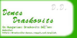 denes draskovits business card